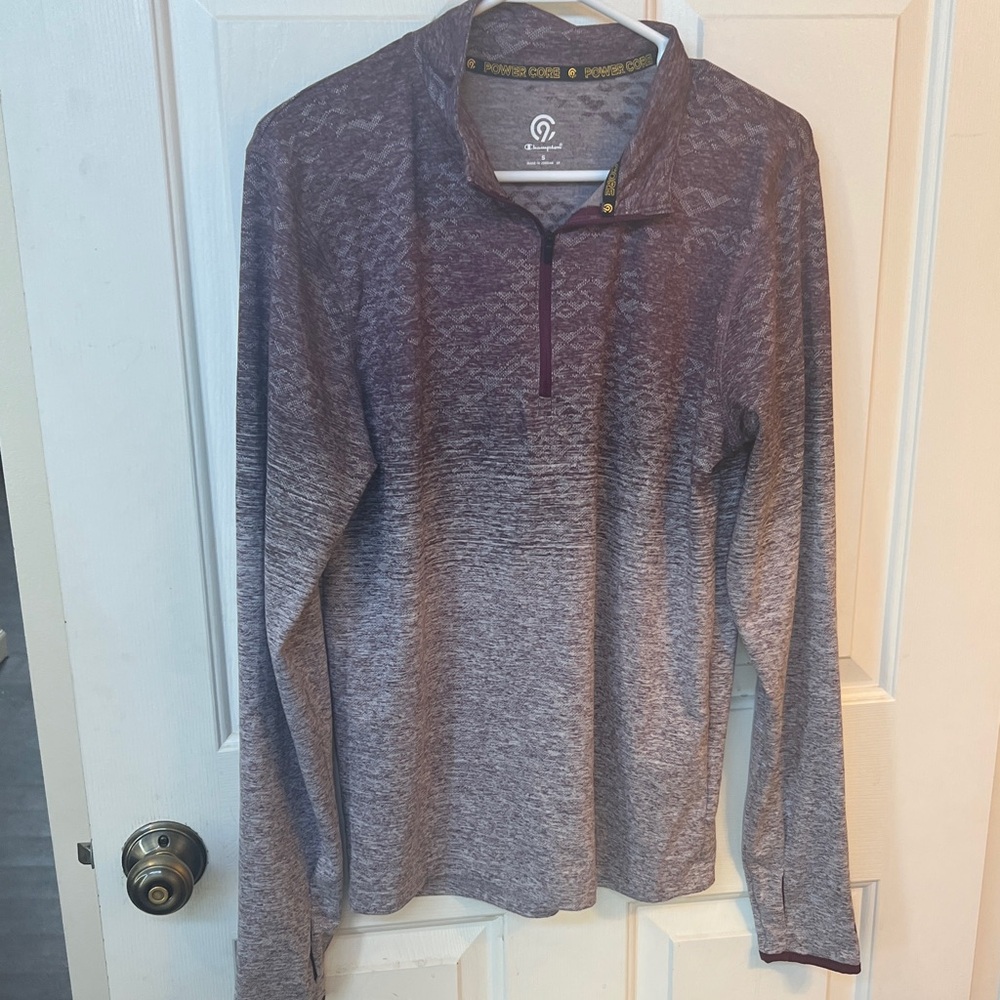 Champion Heathered Purple Quarter-Zip Pullover